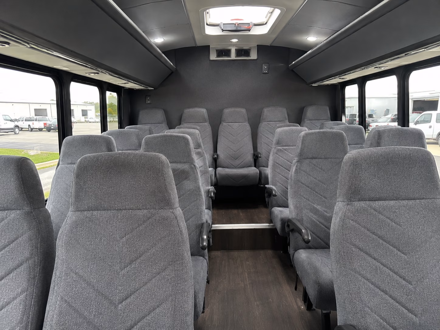 garland 18 passenger minibus inside