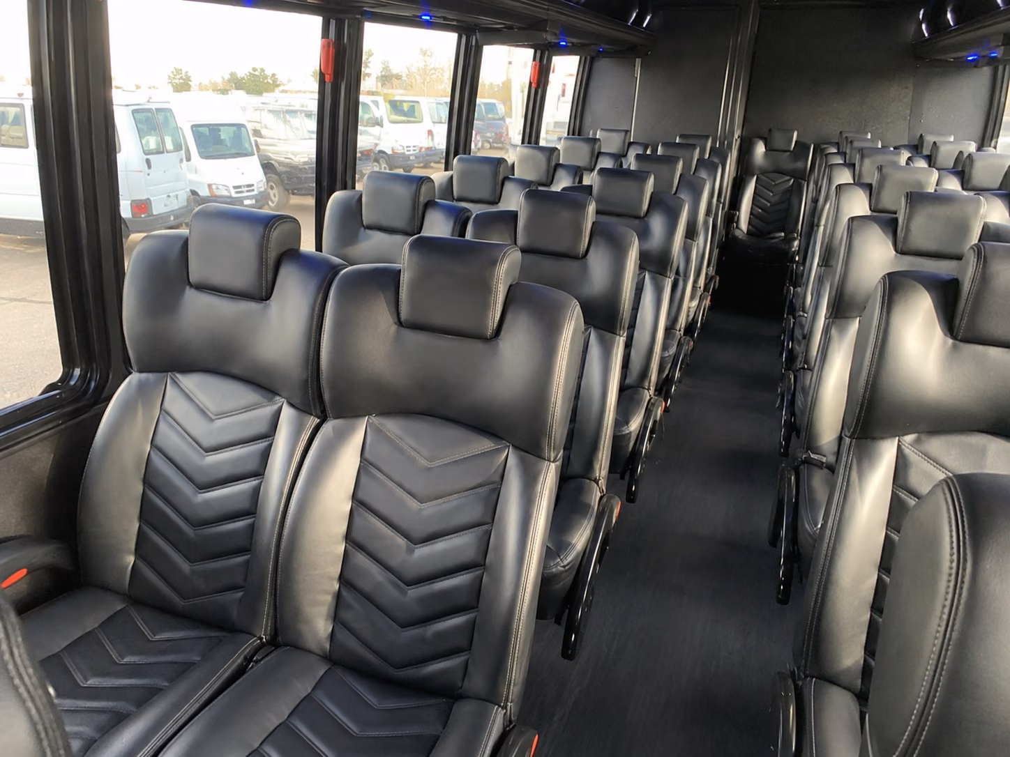garland 18 passenger minibus interior