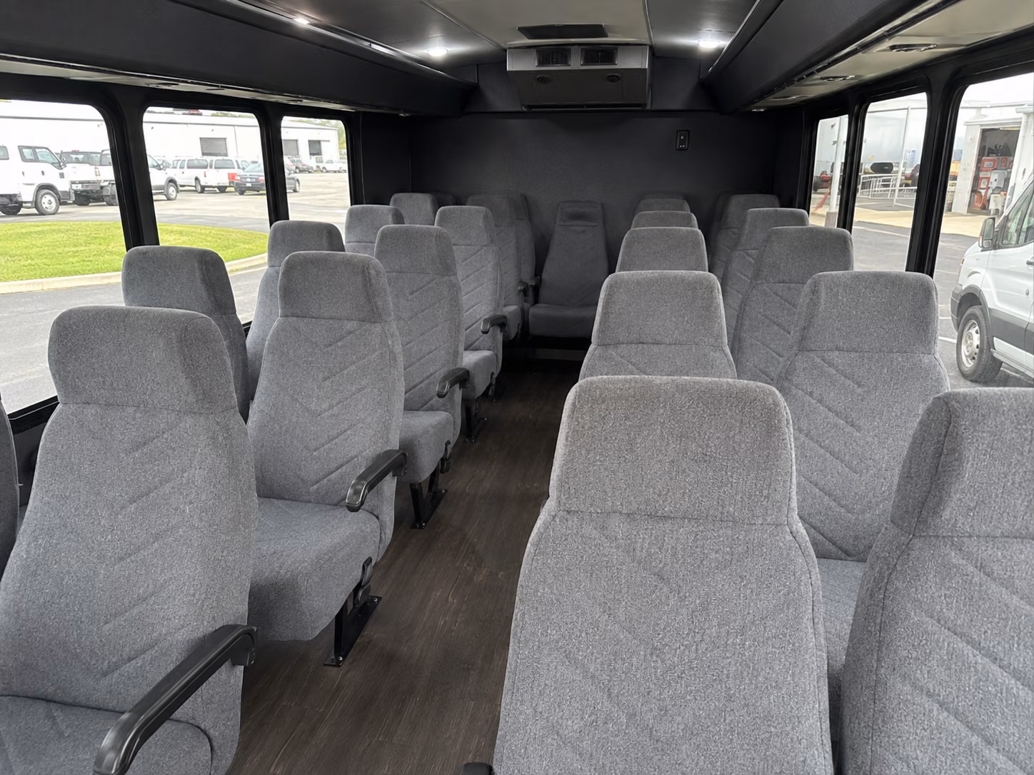 garland 20 passenger minibus inside