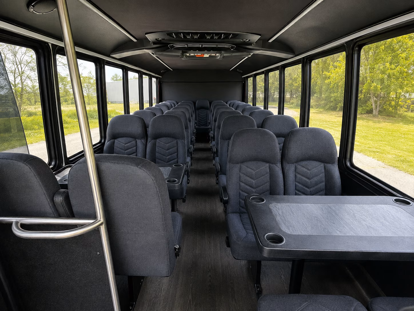 garland 20 passenger minibus interior