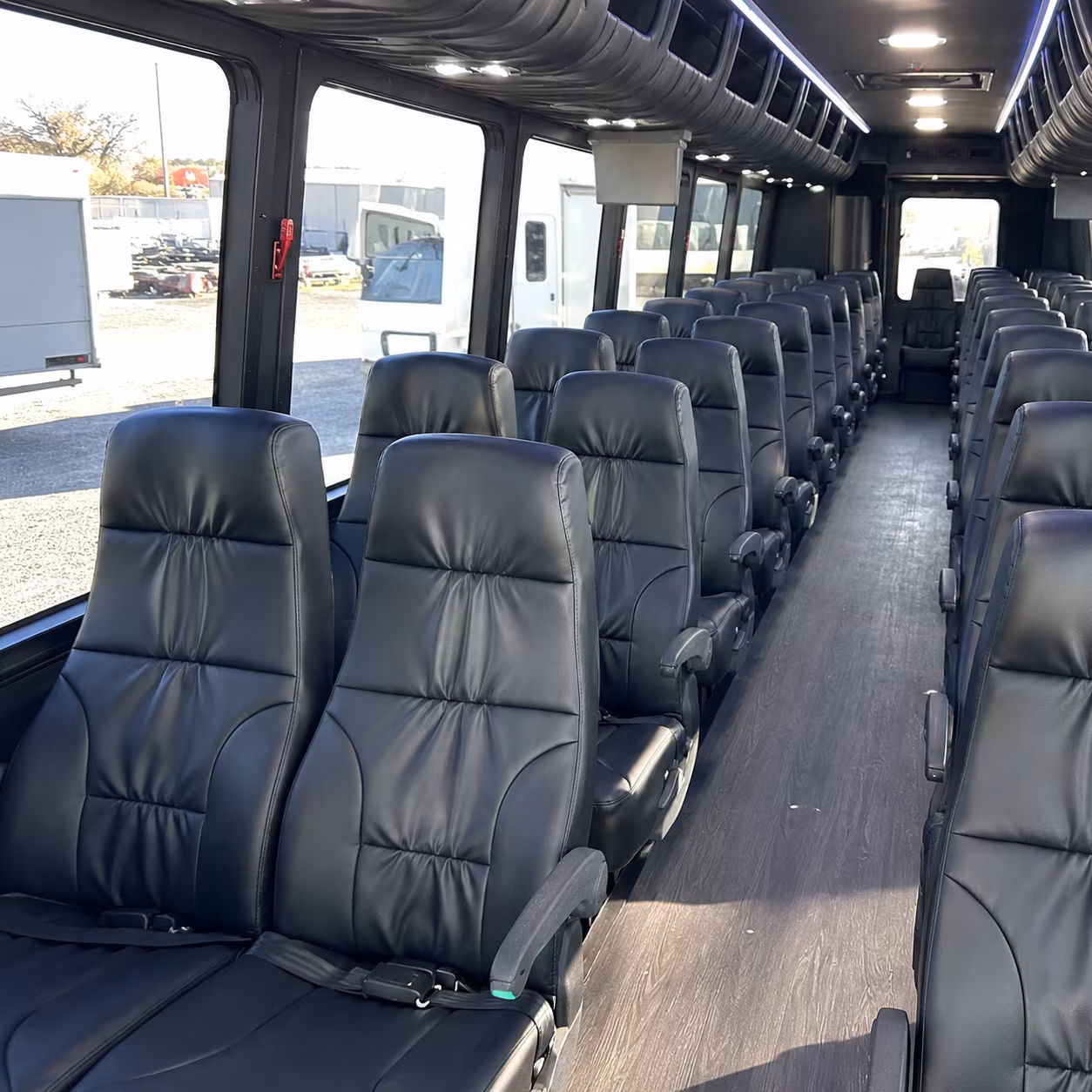 garland 25 passenger minibus interior