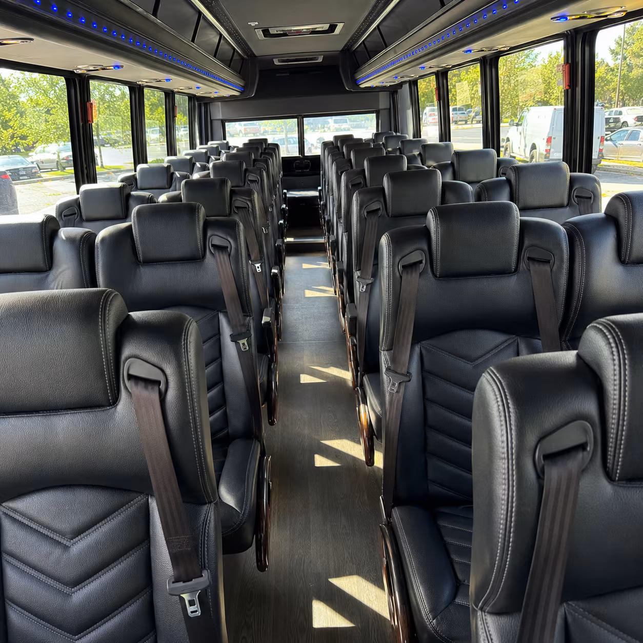 garland 30 passenger minibus interior