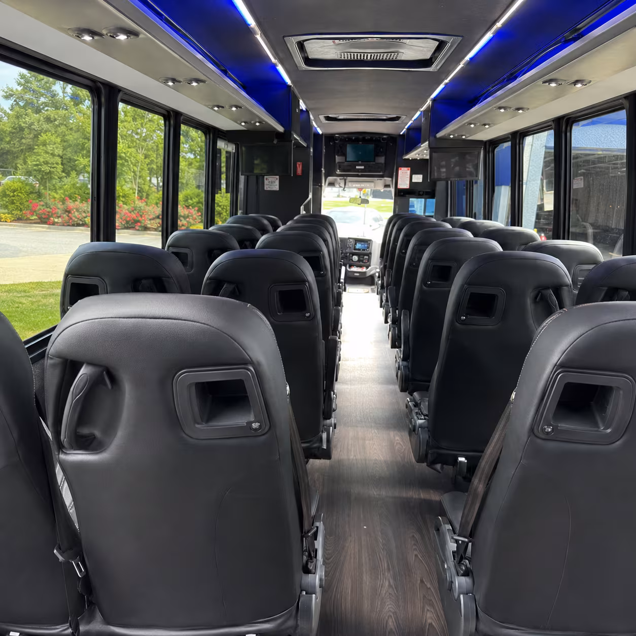 garland 35 passenger minibus interior