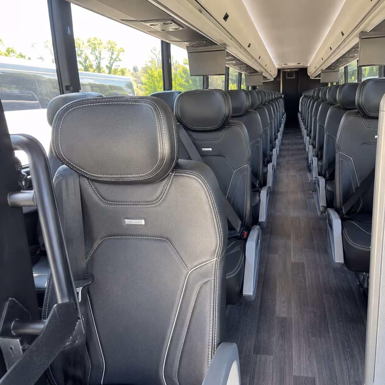 garland 47 passenger charter bus interior