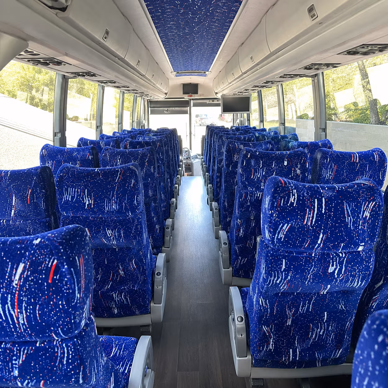 garland 50 passenger charter bus interior