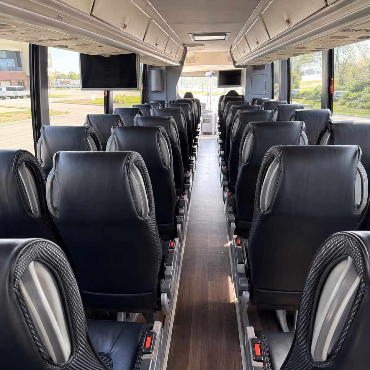 garland 56 passenger charter bus inside