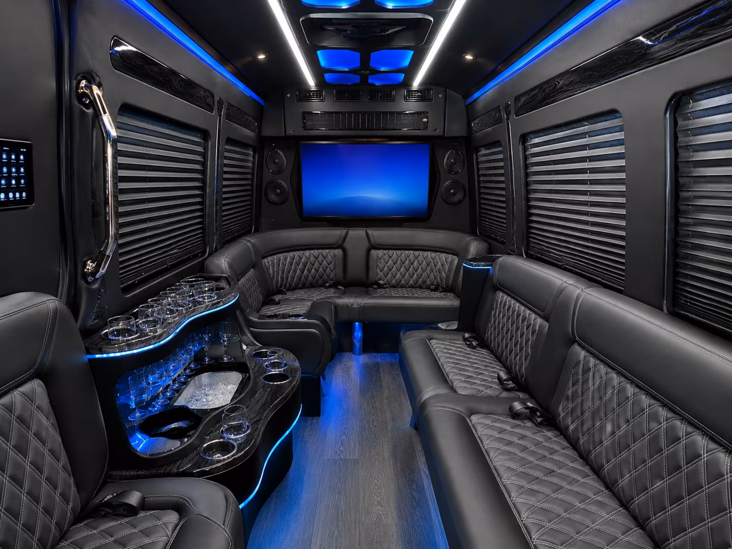 garland corporate transportation onboard seating