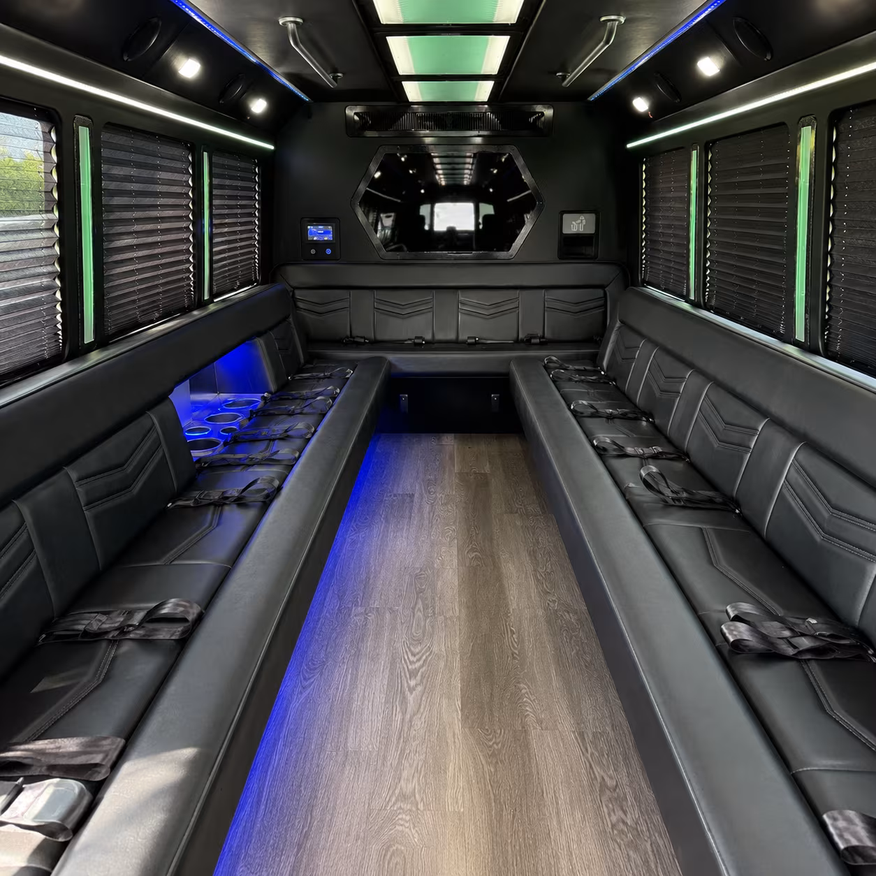 garland quinceanera sweet 16 party bus rental