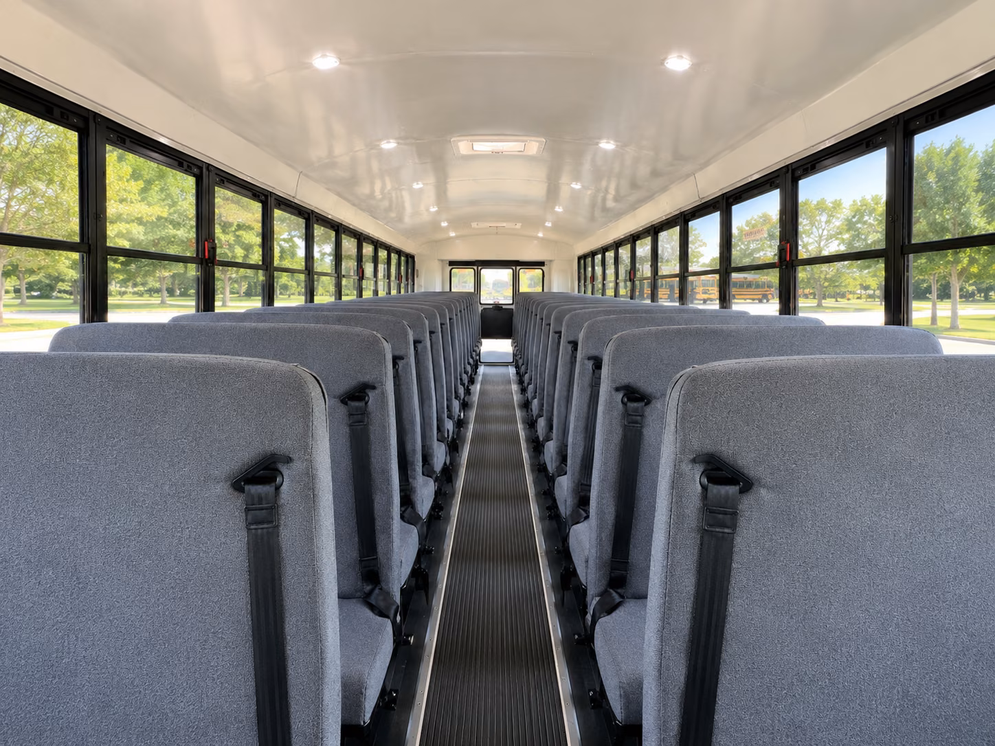 garland school bus inside