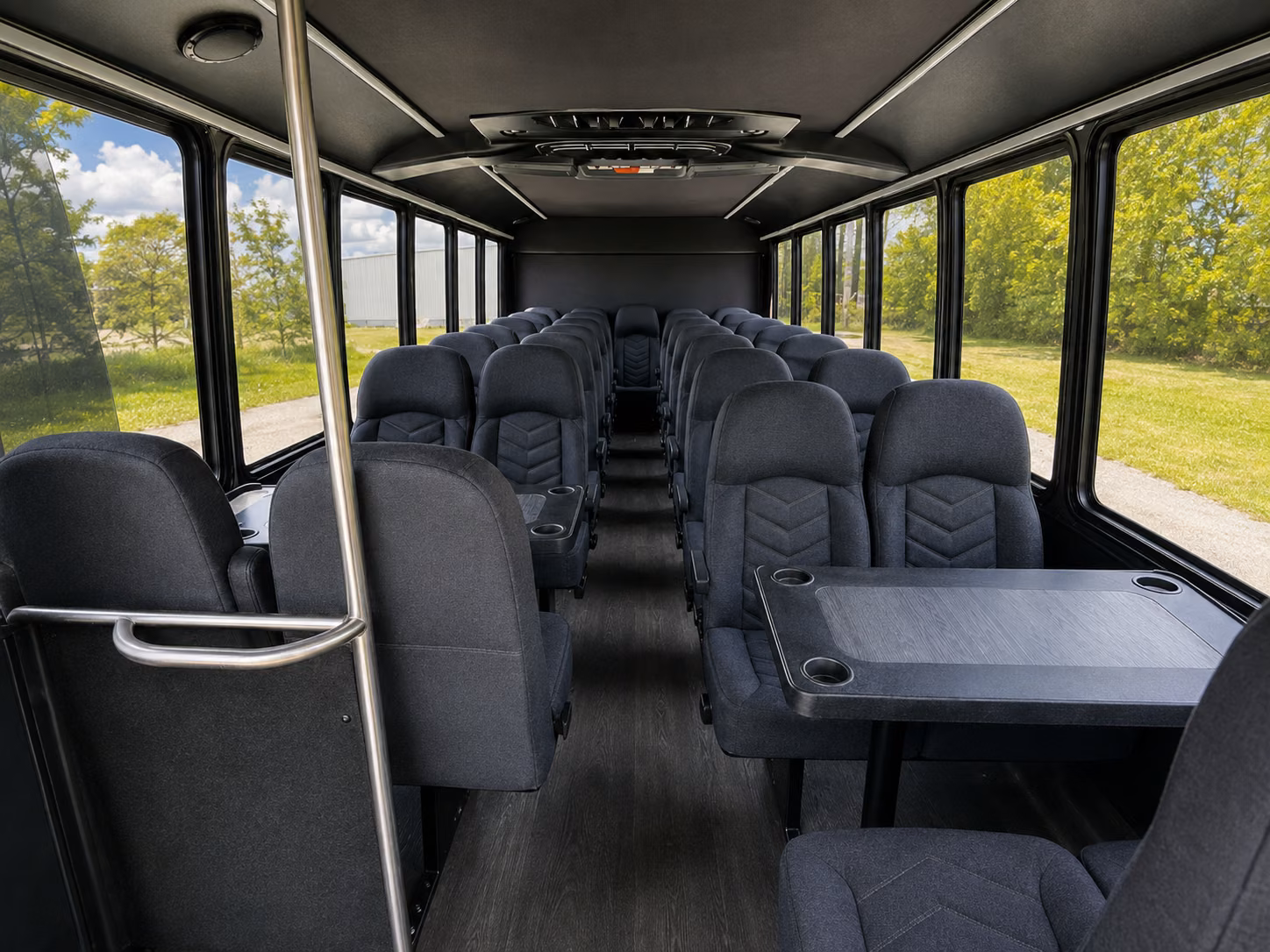 garland wedding transportation onboard seating
