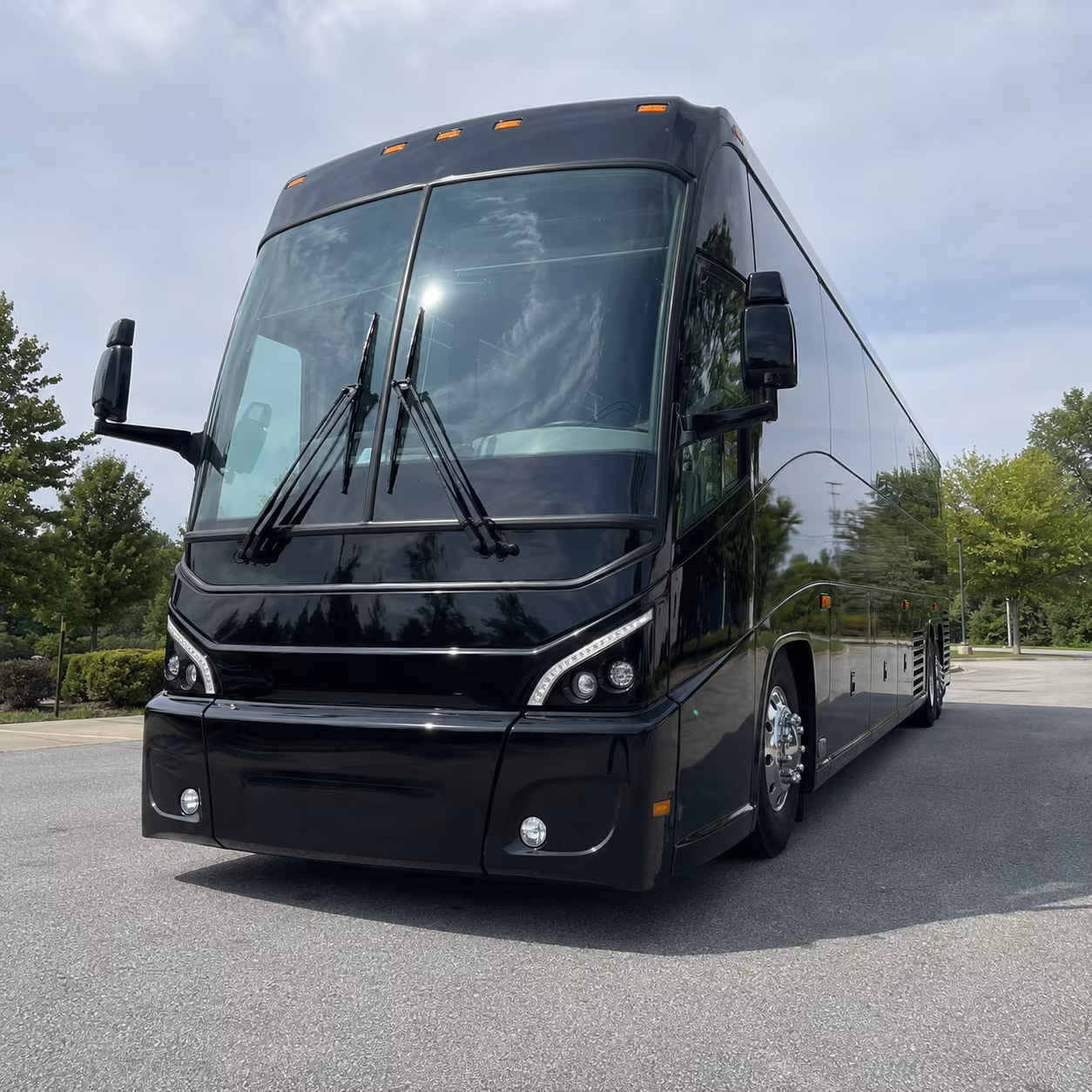 guest shuttle buses between garland hotels and wedding venues